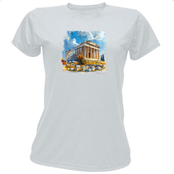 Camiseta Baby Look Partenon watercolor