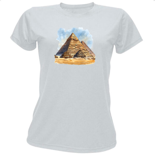 Camiseta Baby Look Piramide de Queops watercolor