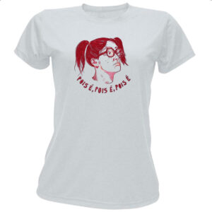 Camiseta Baby Look Pois e Pois e Pois e