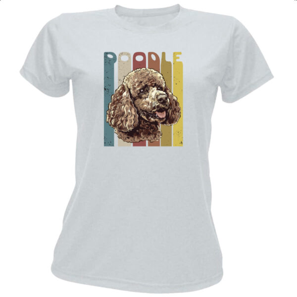 Camiseta Baby Look Poodle retro vintage