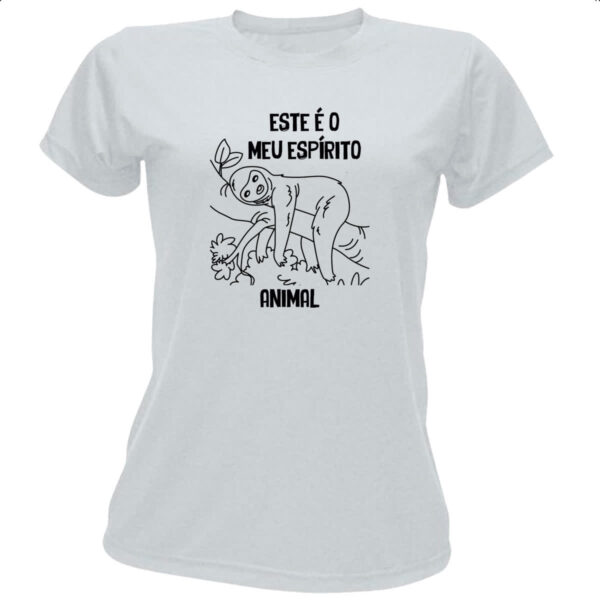 Camiseta Baby Look Preguica Este e o meu espirito animal