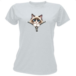 Camiseta Baby Look Ragdoll no ziper