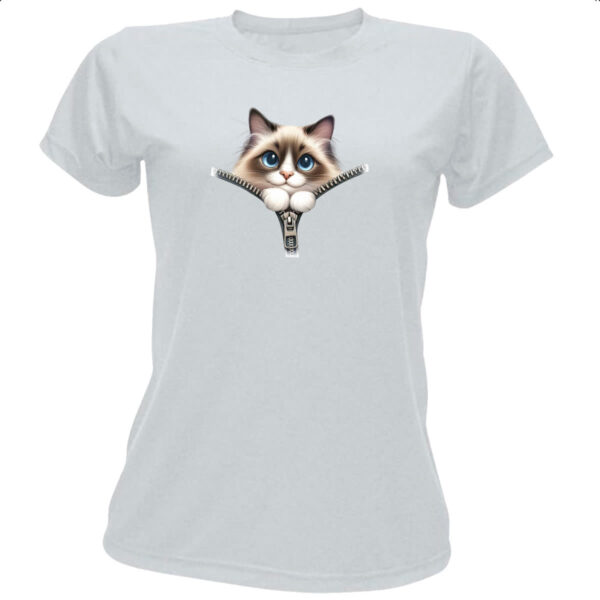 Camiseta Baby Look Ragdoll no ziper