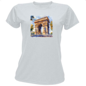 Camiseta Baby Look Arco do triunfo watercolor