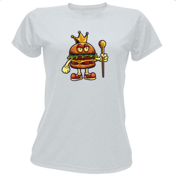 Camiseta Baby Look Rei Hamburguer