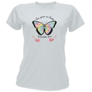 Camiseta Baby Look Religiosa sua graca me basta