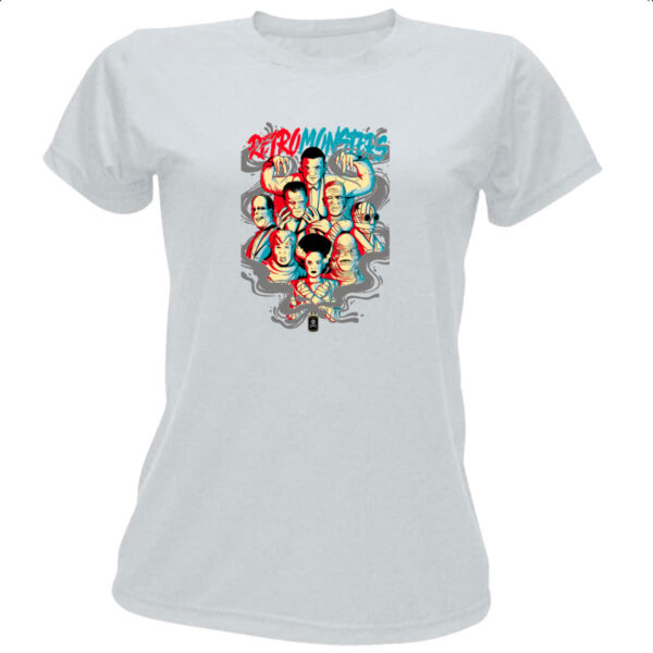 Camiseta Baby Look Retro monsters