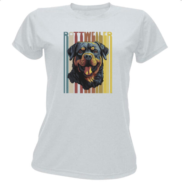 Camiseta Baby Look Rottweller retro vintage