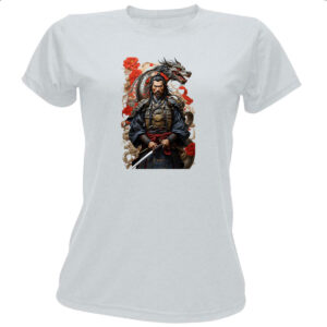 Camiseta Baby Look Samurai Japones Dragao Milenar
