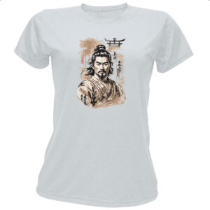 Camiseta Baby Look Samurai japan art grafite