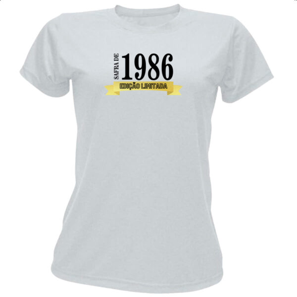 Camiseta Baby Look Safra de 1986
