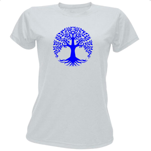 Camiseta Baby Look Arvore da vida azul