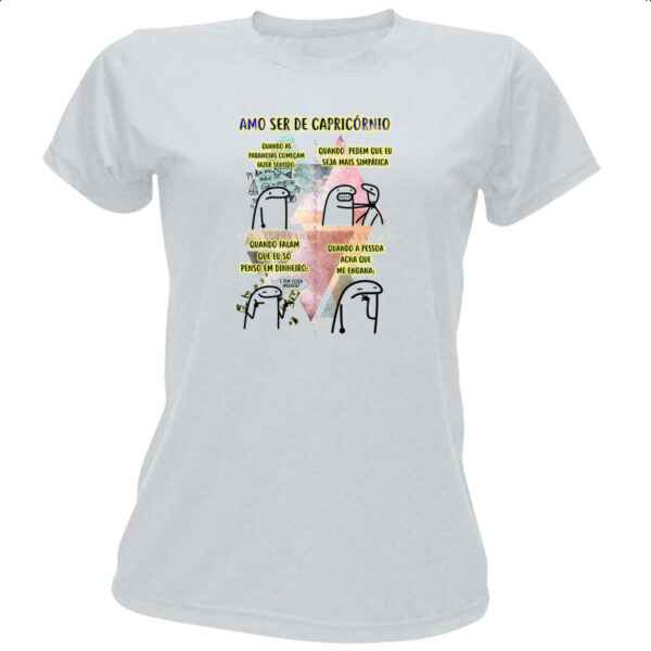 Camiseta Baby Look Signo Amo ser de Capriconio