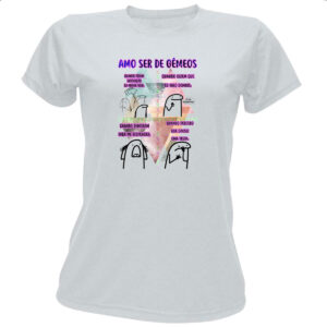 Camiseta Baby Look Signo Amo ser de Gemeos