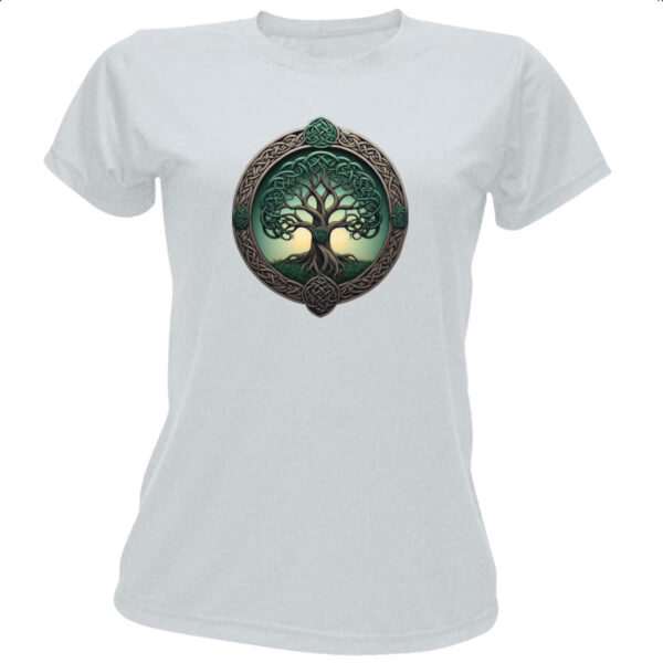 Camiseta Baby Look Arvore da vida circulo Celtico