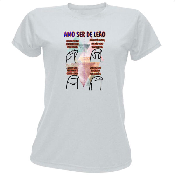 Camiseta Baby Look Signo Amo ser de Leao