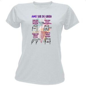 Camiseta Baby Look Signo Amo ser de Libra