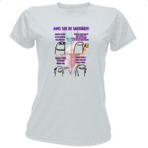 Camiseta Baby Look Signo Amo ser de Sagitario