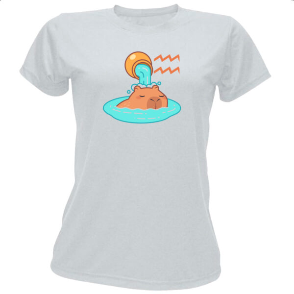 Camiseta Baby Look Signo Capivara Aquario