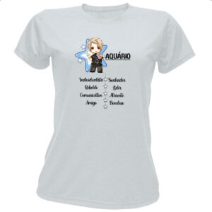 Camiseta Baby Look Signo Cute Aquario