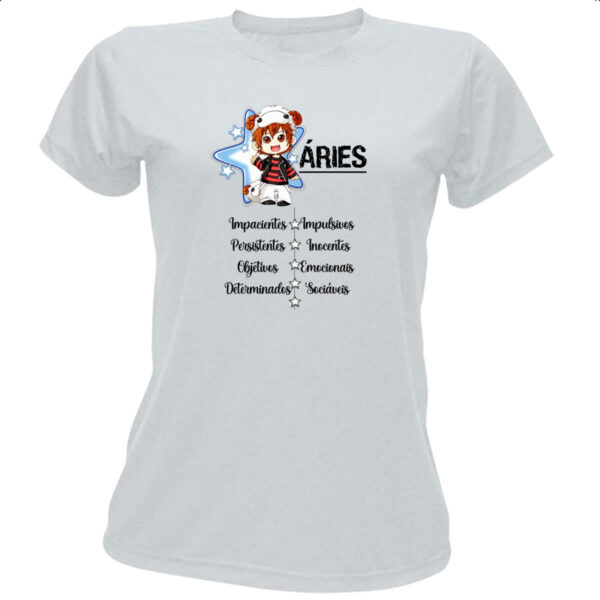 Camiseta Baby Look Signo Cute Aries