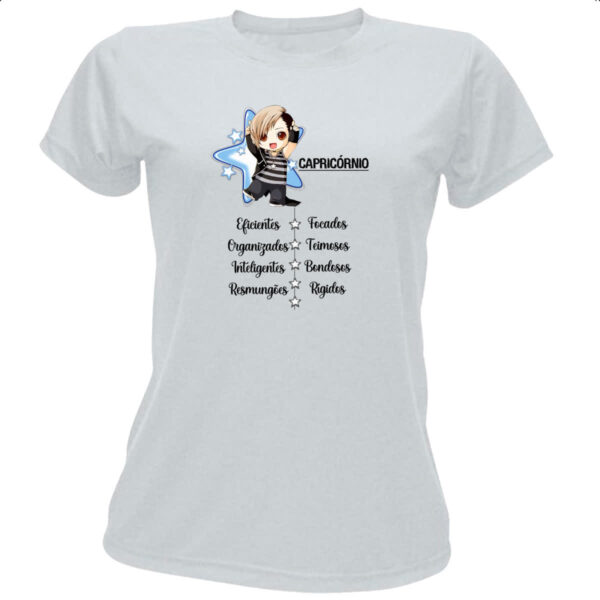 Camiseta Baby Look Signo Cute Capricornio