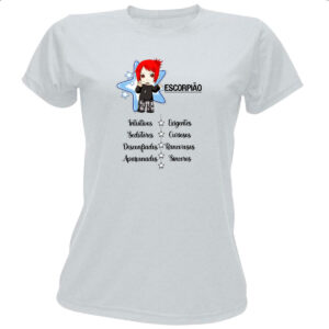 Camiseta Baby Look Signo Cute Escorpiao