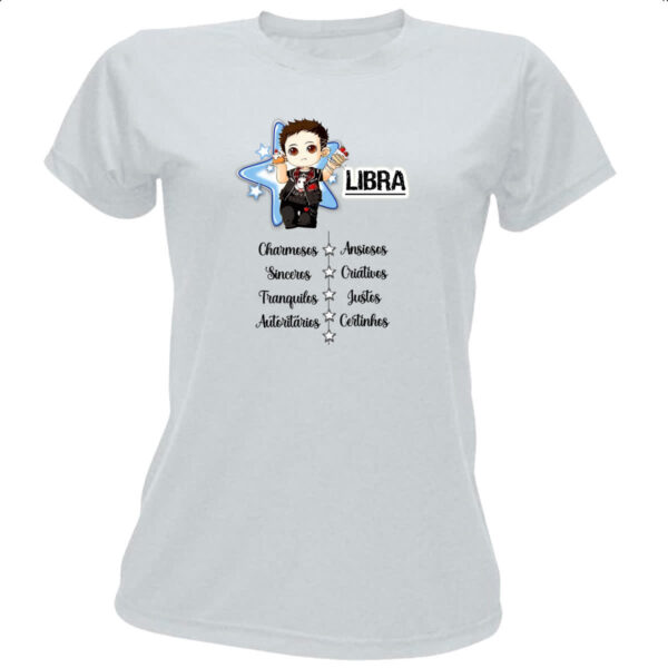 Camiseta Baby Look Signo Cute Libra