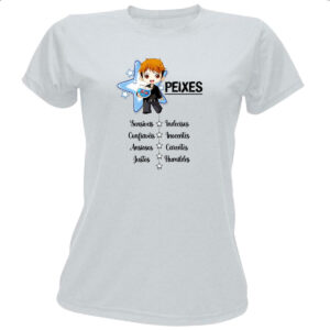 Camiseta Baby Look Signo Cute Peixes