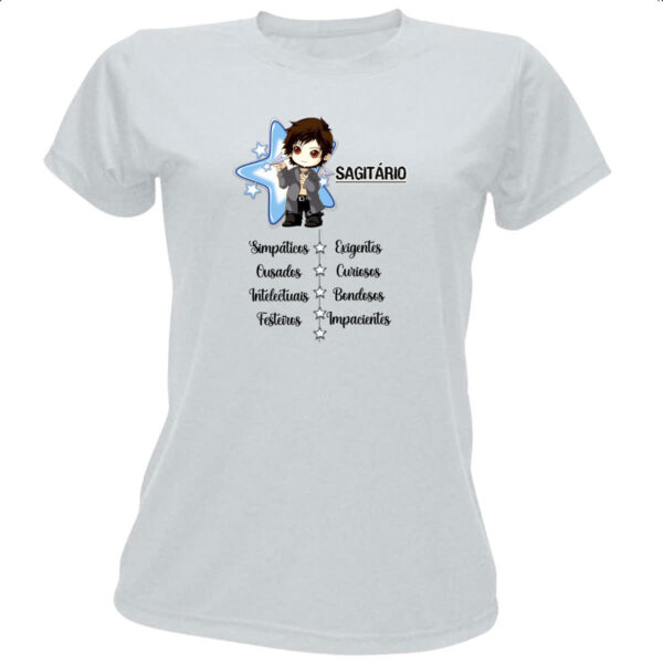 Camiseta Baby Look Signo Cute Sagitario
