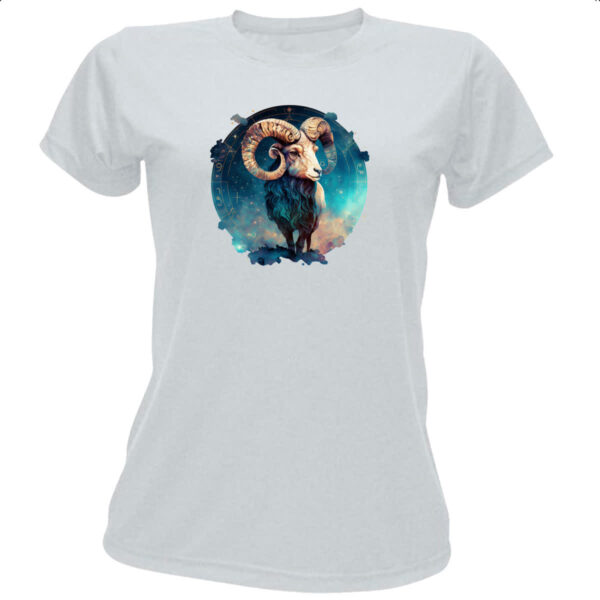 Camiseta Baby Look Signo de Aries placa de luxo
