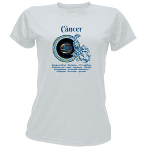 Camiseta Baby Look Signo de Cancer adjetivos