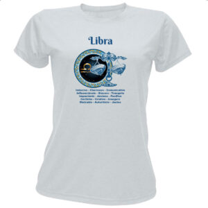 Camiseta Baby Look Signo de Libra adjetivos