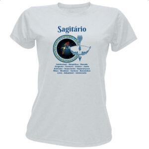 Camiseta Baby Look Signo de Sagitario adjetivos