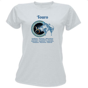 Camiseta Baby Look Signo de Touro adjetivos