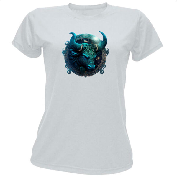 Camiseta Baby Look Signo de Touro placa de luxo