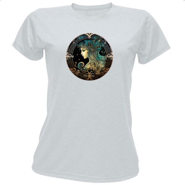 Camiseta Baby Look Signo de Virgem placa de luxo
