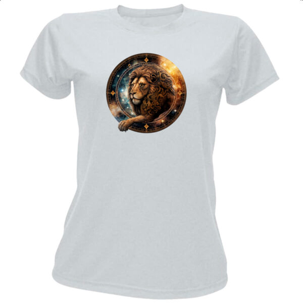 Camiseta Baby Look Signo de leao logo de luxo