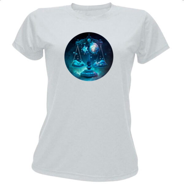 Camiseta Baby Look Signo de libra logo de luxo