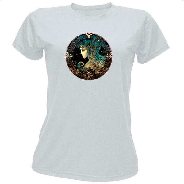 Camiseta Baby Look Signo de virgem logo de luxo