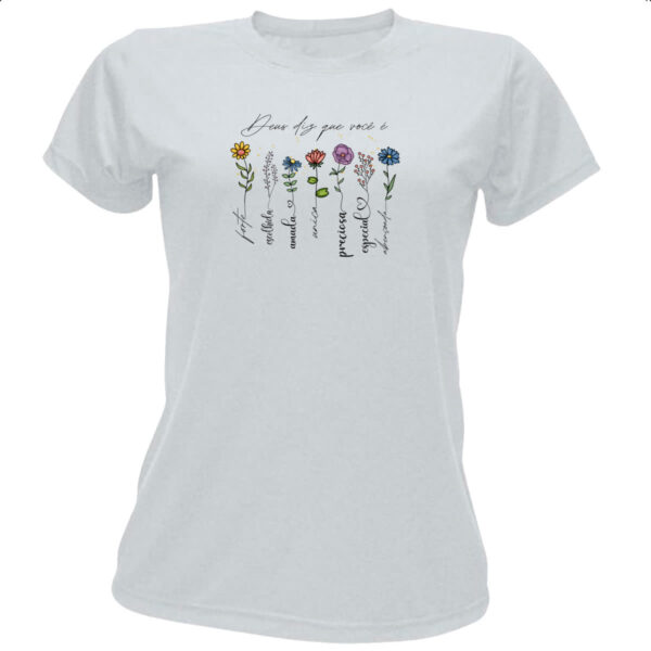 Camiseta Baby Look Salmos Deus diz