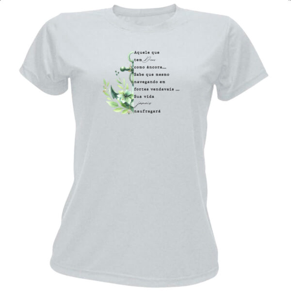 Camiseta Baby Look Salmos ancora verde