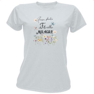 Camiseta Baby Look Salmos planta fe