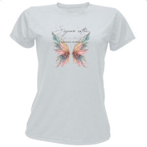 Camiseta Baby Look Salmos seguro estouu