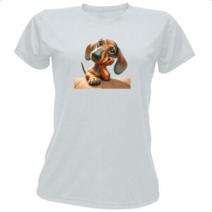 Camiseta Baby Look Salsichinha pensativo