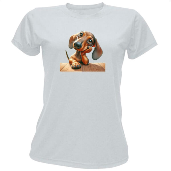 Camiseta Baby Look Salsichinha pensativo