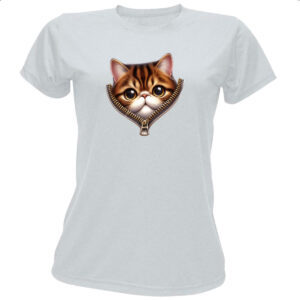 Camiseta Baby Look Scotish Fold no ziper