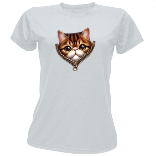Camiseta Baby Look Scotish Fold no ziper