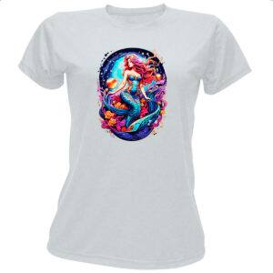 Camiseta Baby Look Sereia na galaxia