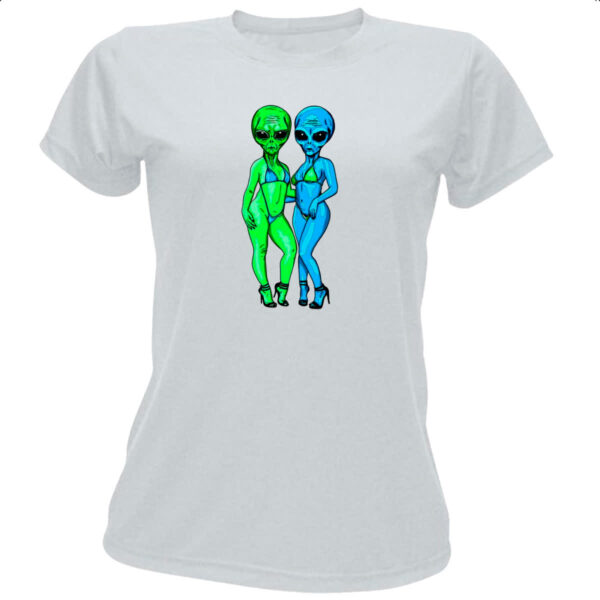 Camiseta Baby Look Sexy Aliens